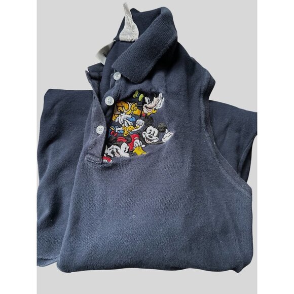 Disney Store Sleeveless Navy Polo Dress with Mickey & Friends Embroidery Size XL - Picture 2 of 8